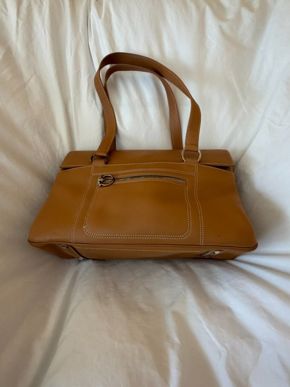 Salvatore Ferragamo tan leather handbag